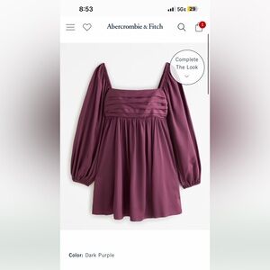 Emerson Satin Long-Sleeve Mini Dress